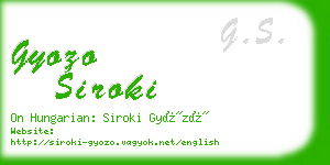 gyozo siroki business card